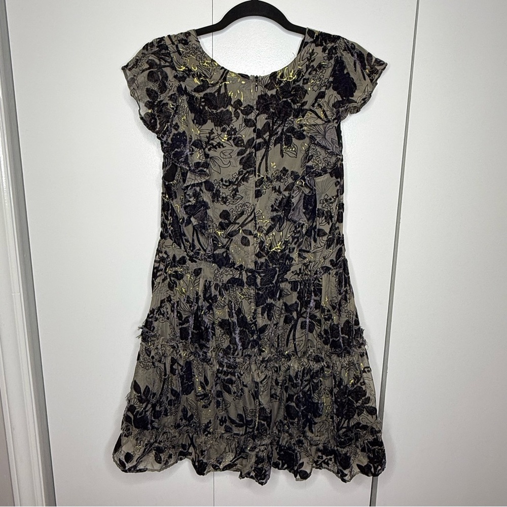 House of Harlow 1960 X Revolve Juniper Dress in Antoinette Floral Velvet Large - Picture 5 of 11